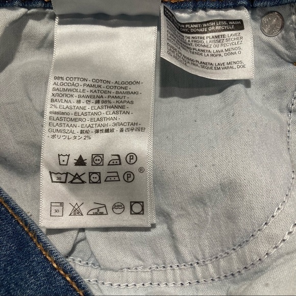 LEVI’S Sz 18 Wedgie Skinny Distressed Hem Button Fly Mid-Wash High Rise  Jeans - Picture 8 of 11